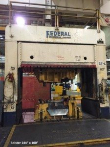 150 Ton Federal Hydraulic Spotting Press For Sale (Small Bolster) 2
