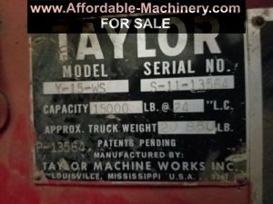 Taylor 15000lb Forklift For Sale
