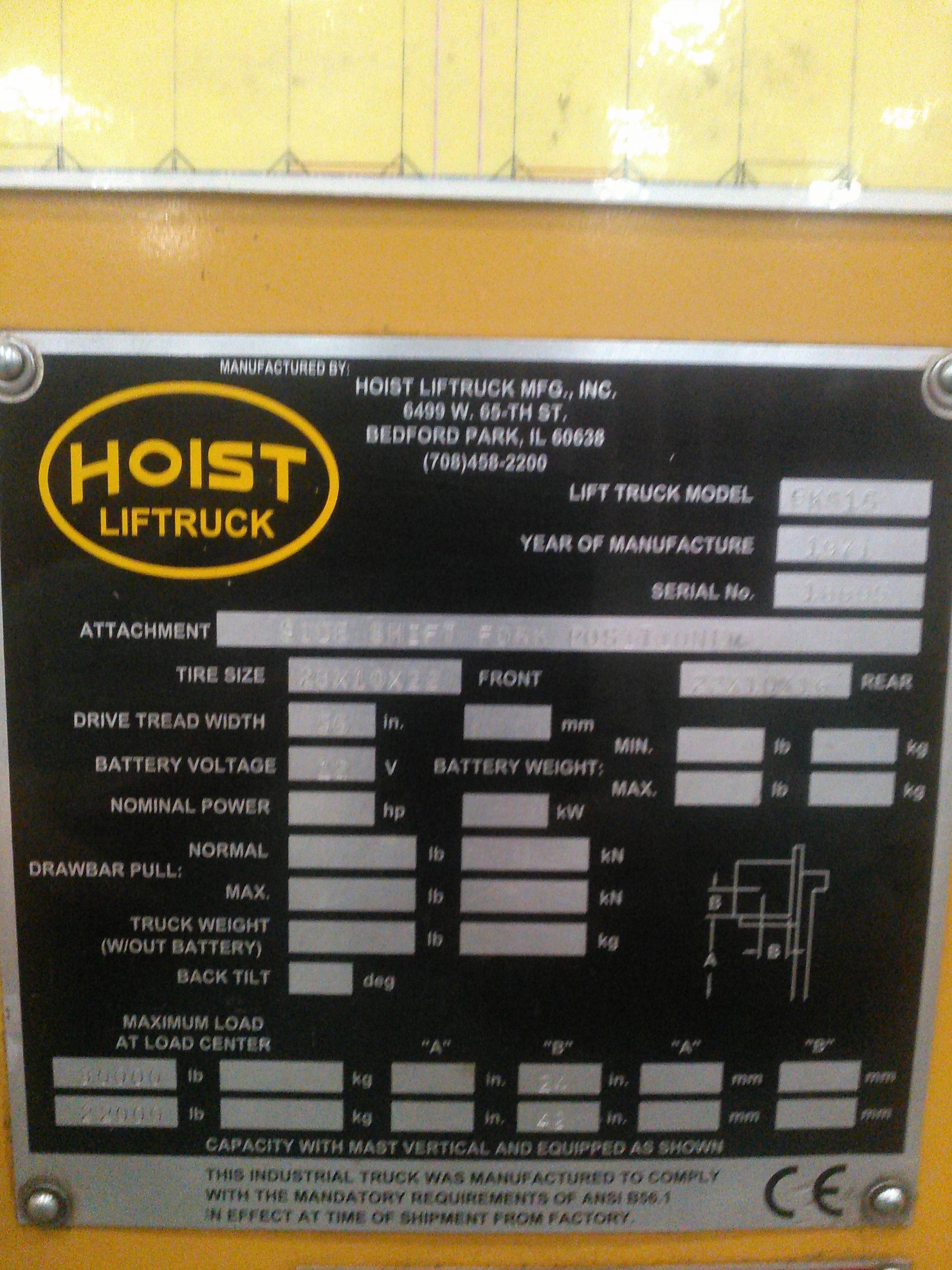 30,000lb Forklift For Sale Hoist Heavy Hauling & Rigging